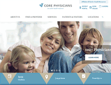 Tablet Screenshot of corephysicians.org